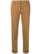 Aspesi Slim Cropped Trousers - Brown