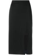 Gloria Coelho Front Slit Skirt - Black