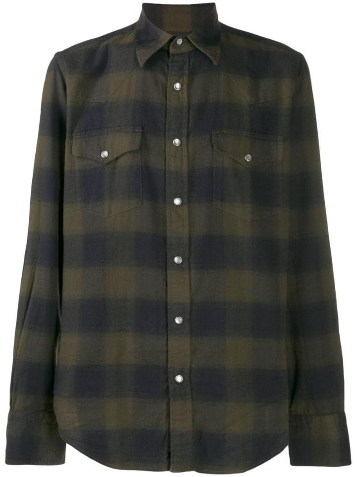 Tom Ford Slim-fit Plaid Shirt - Green