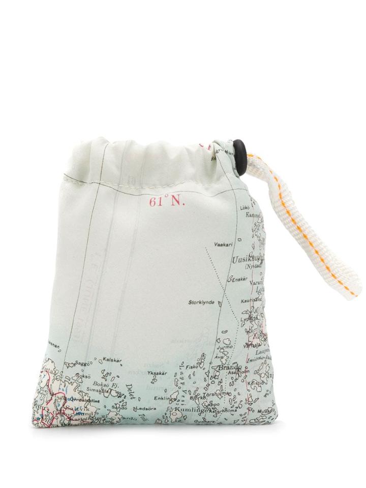 Raeburn Map Print Pouch Purse - Neutrals