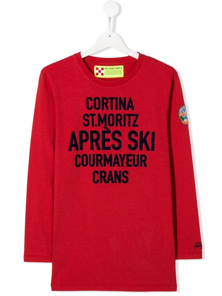 Mc2 Saint Barth Kids St Moritz Print Top - Red