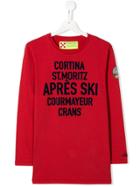 Mc2 Saint Barth Kids St Moritz Print Top - Red