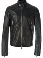 Valentino Dragon Embroidered Jacket, Men's, Size: 50, Black, Lamb Skin/lyocell/cotton/viscose