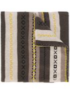 Pringle Of Scotland Fair Isle Pattern Scarf - Brown