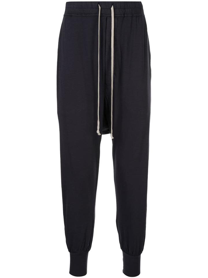 Rick Owens Drkshdw Dropped Crotch Track Trousers - Blue