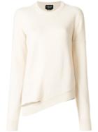Calvin Klein 205w39nyc Asymmetric Hem Knitted Jumper - White