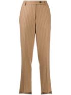 Golden Goose Pinstripes Tailored Trousers - Neutrals