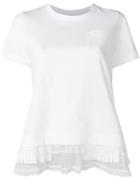 Sacai Pleated Hem T-shirt - White