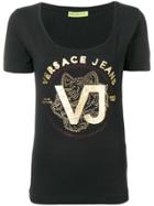 Versace Jeans Couture Rhinestone Logo T-shirt - Black