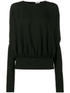 Saint Laurent Long Sleeved Blouse With Loose Sleeves - Black