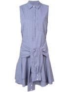 Derek Lam 10 Crosby Sleeveless Tie-waist Shirtdress - Blue