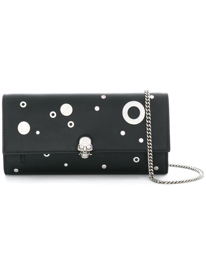 Alexander Mcqueen Skull Detail Clutch - Black