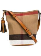 Burberry Check Canvas Crossbody Bag, Women's, Brown, Cotton/leather