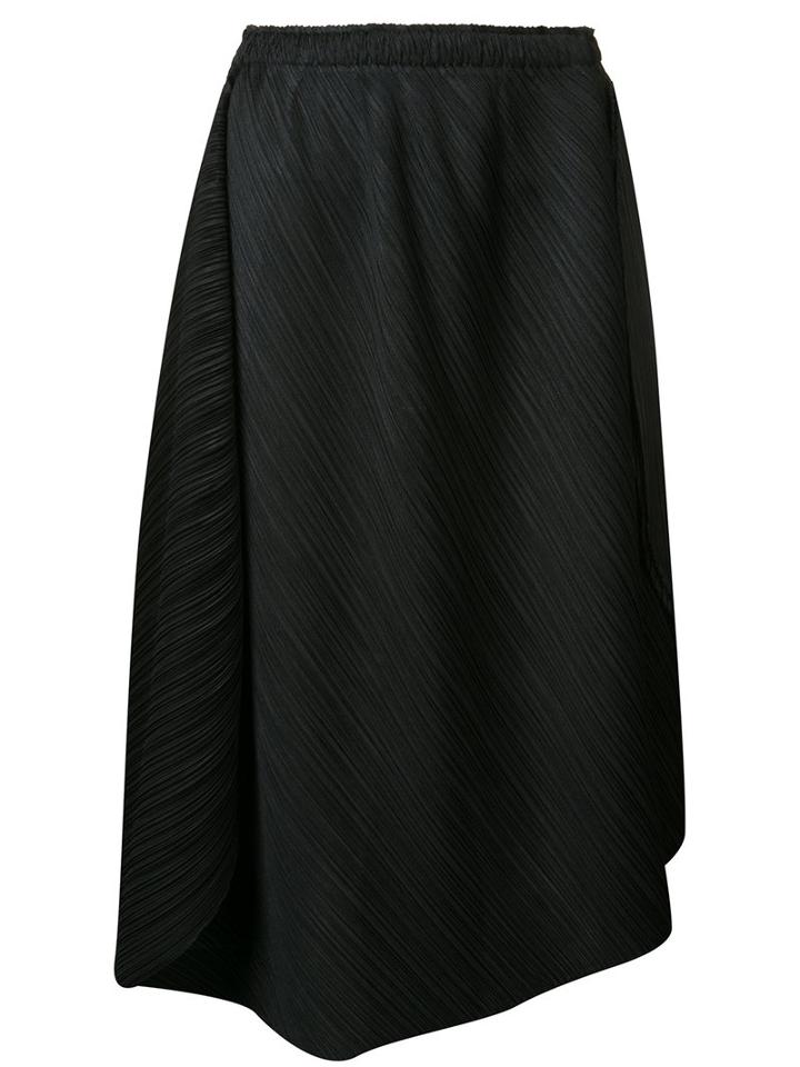 Pleats Please By Issey Miyake Pleated Skirt, Women's, Size: 3, Black, Polyester
