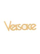 Versace Logo Brooch - Gold
