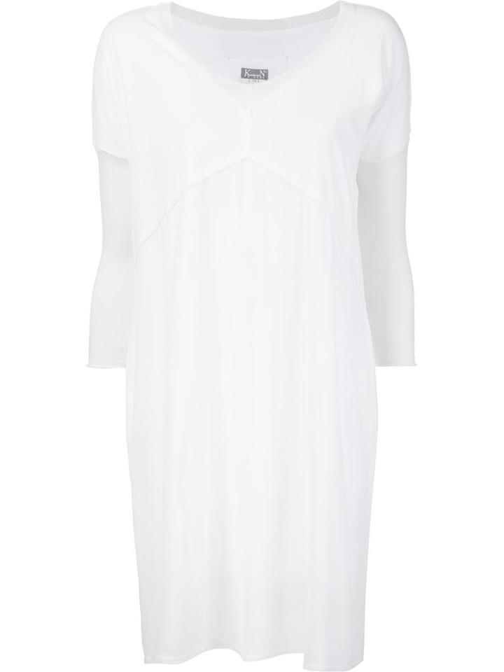 Kristensen Du Nord Frayed Hem Sheer Short Dress