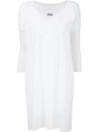 Kristensen Du Nord Frayed Hem Sheer Short Dress