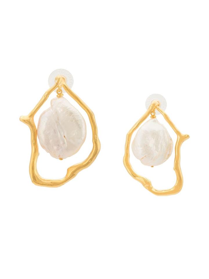 Lizzie Fortunato Jewels Formation Pearl Earrings - Gold