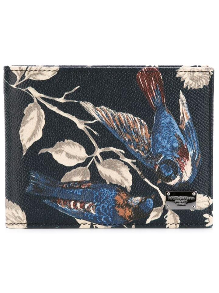 Dolce & Gabbana Bird Print Billfold Wallet