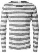 Closed Striped Jumper, Men's, Size: M, Grey, Cotton