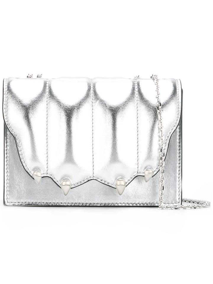 Marco De Vincenzo Paw Detail Crossbody Bag, Women's, Grey