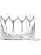 Marco De Vincenzo Paw Detail Crossbody Bag, Women's, Grey