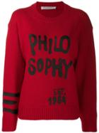 Philosophy Di Lorenzo Serafini Graffiti Detail Jumper - Red