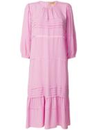 No21 Lace Trim Mid-length Dress - Pink & Purple