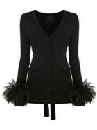 Andrea Bogosian Feather Detail Knit Blouse - Black