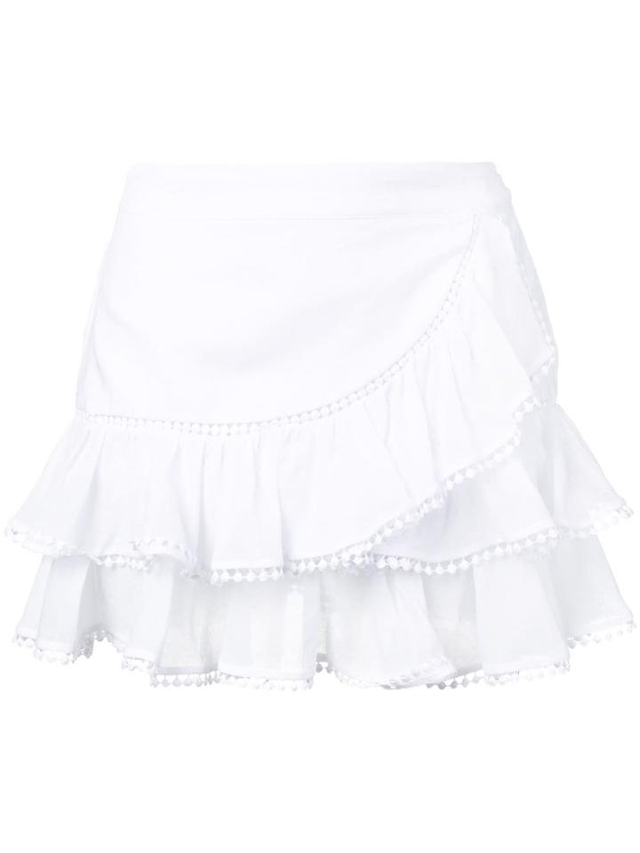 Charo Ruiz Frill-trim Mini Skirt - White