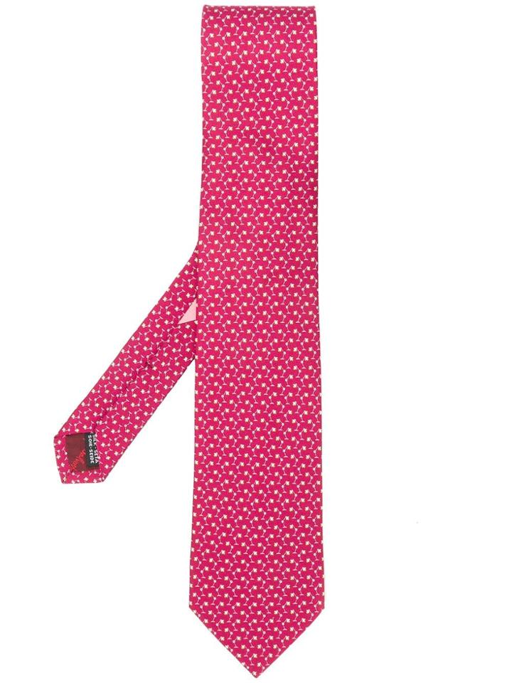 Salvatore Ferragamo Lamp Mosaic Tie - Red