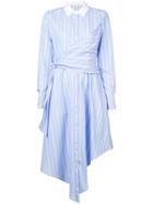 Jonathan Simkhai Striped Long-sleeve Dress - Blue