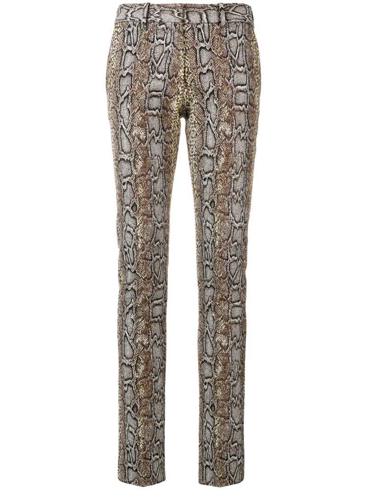Victoria Beckham Side Split Skinny Trousers - Brown