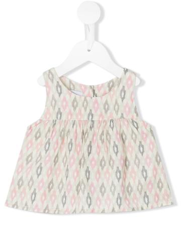 Violeta E Federico - Sleeveless Printed Top - Kids - Viscose - 3 Mth, Nude/neutrals