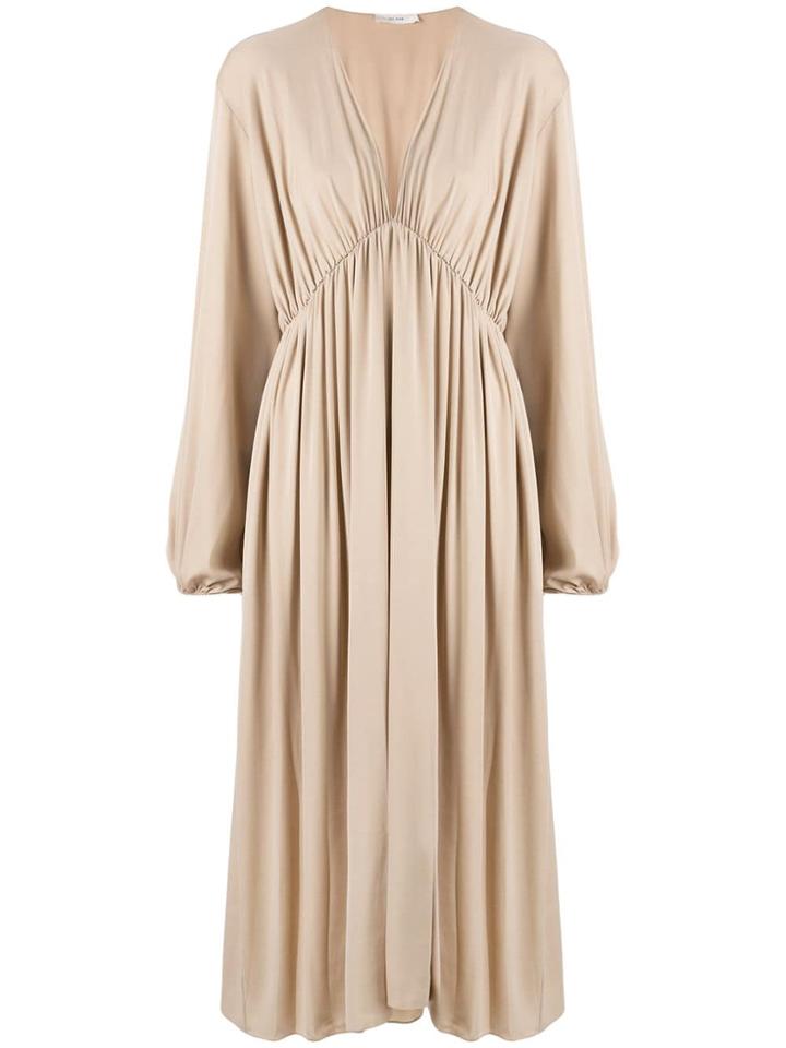 The Row Gathered Mid-length Dress - Brown