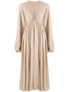 The Row Gathered Mid-length Dress - Brown