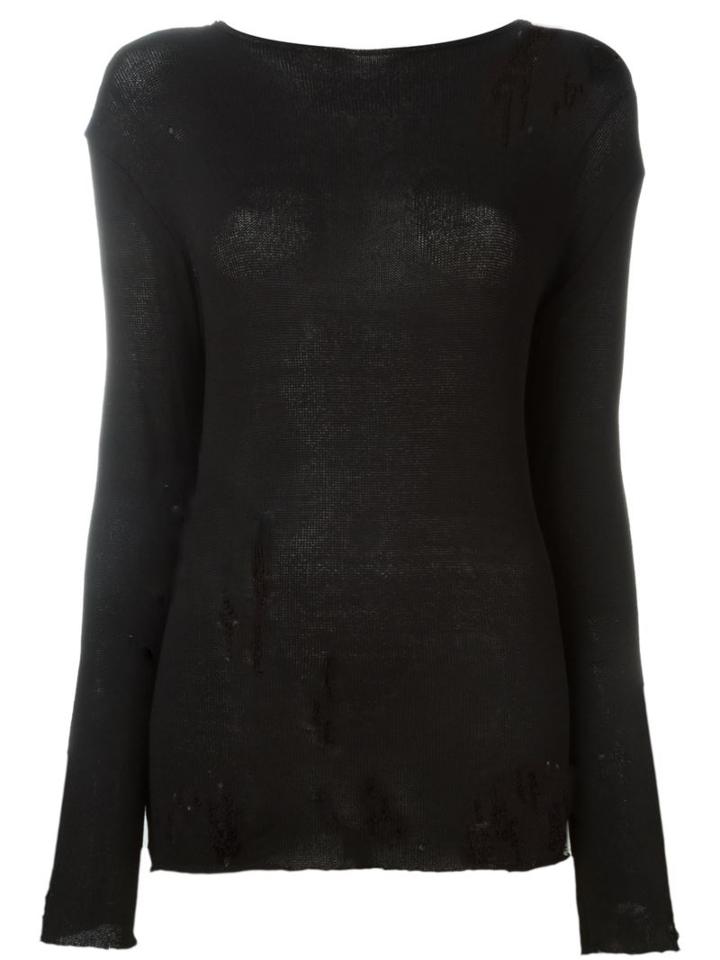 Enfants Riches Deprimes Crew Neck Sweater, Women's, Size: Small, Black, Cotton