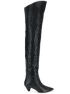 Attico Knee Length Pointed Boots - Black