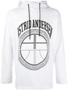 Astrid Andersen - Logo Print Hoodie - Men - Cotton/spandex/elastane - L, White, Cotton/spandex/elastane