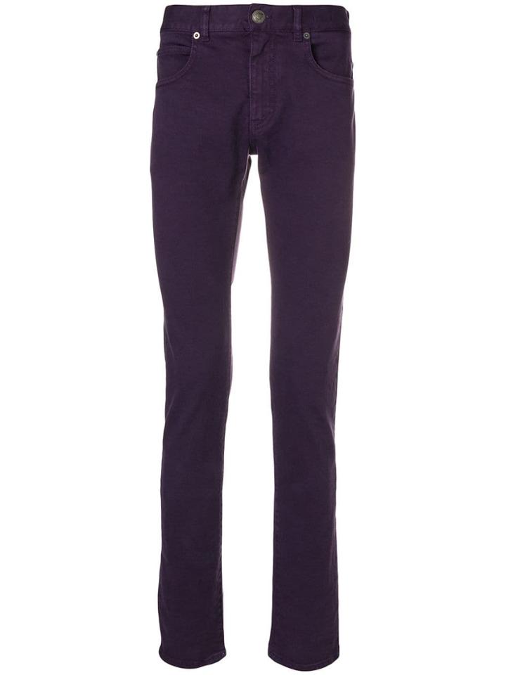 Versace Slim Fit Trousers - Pink & Purple
