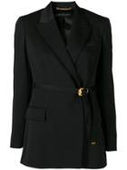 Versace Belted Blazer - Black