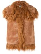 Stella Mccartney Faux Fur Gilet, Women's, Size: 38, Brown, Cotton/modacrylic/viscose
