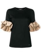Paule Ka Flared Sleeve T-shirt - Black