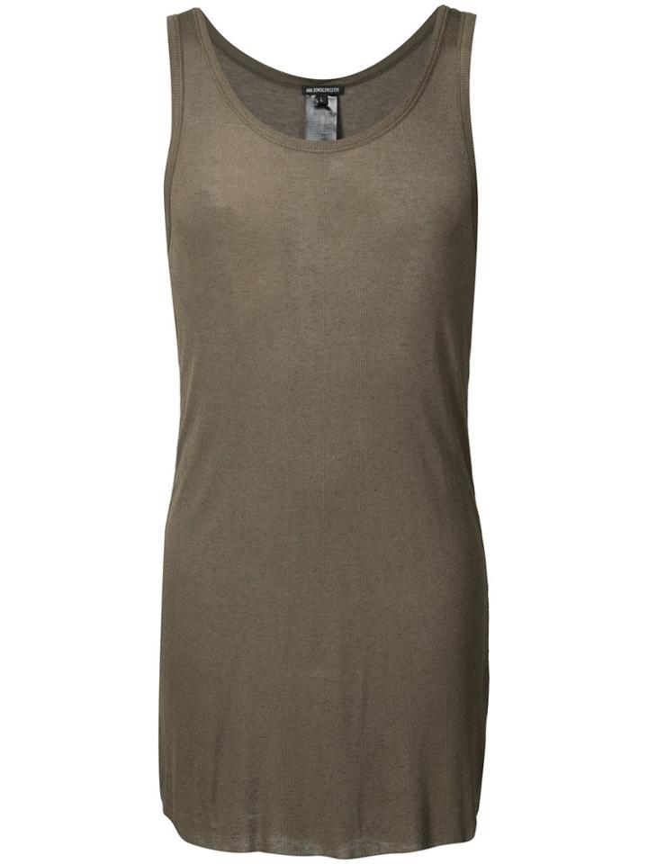 Ann Demeulemeester Long-line Vest Top - Green