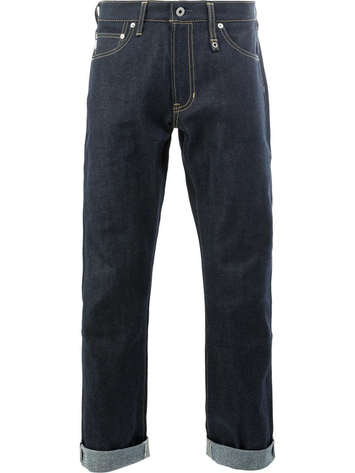 Fdmtl Cropped Straight-leg Jeans - Blue