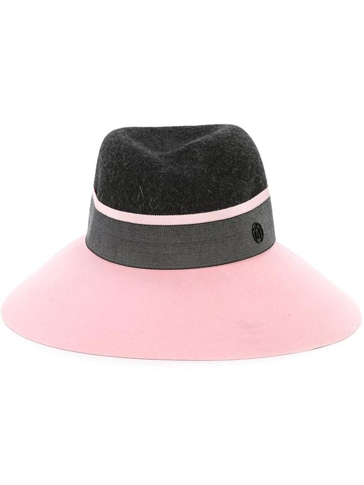 Maison Michel Bicolour Hat, Women's, Size: Large, Pink/purple, Wool Felt