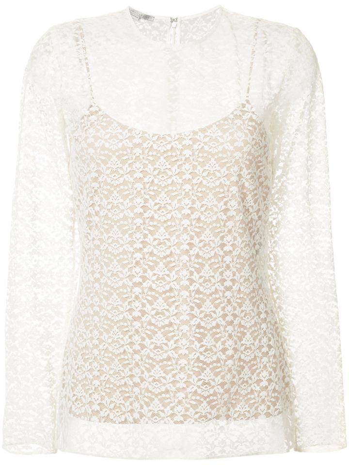Stella Mccartney Layered Lace Top - Nude & Neutrals