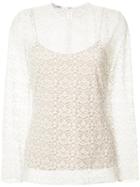 Stella Mccartney Layered Lace Top - Nude & Neutrals