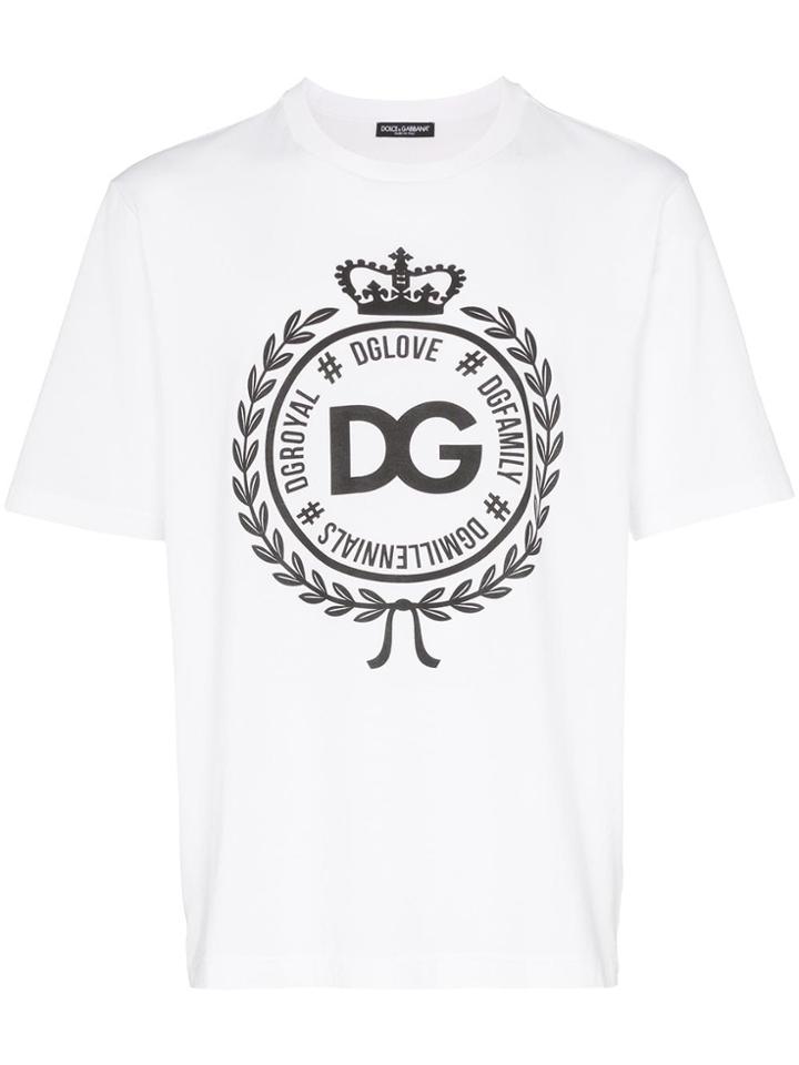Dolce & Gabbana Dg Crest Logo T-shirt - White