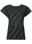 Pleats Please By Issey Miyake Stepped Pattern T-shirt - Black